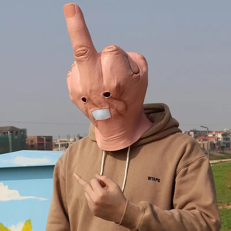 Middle Finger Halloween Mask