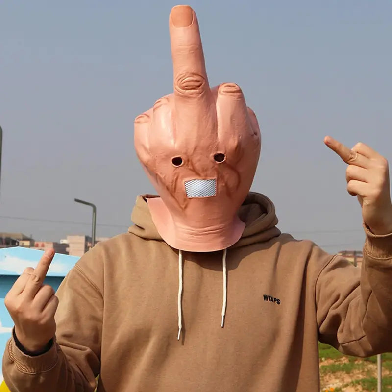 Middle Finger Halloween Mask