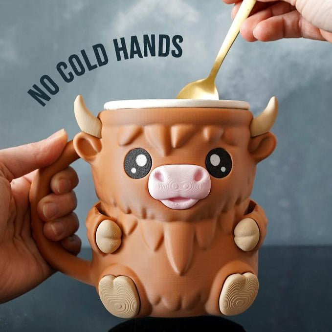 Highland Cow Ice Cream Pint Holder