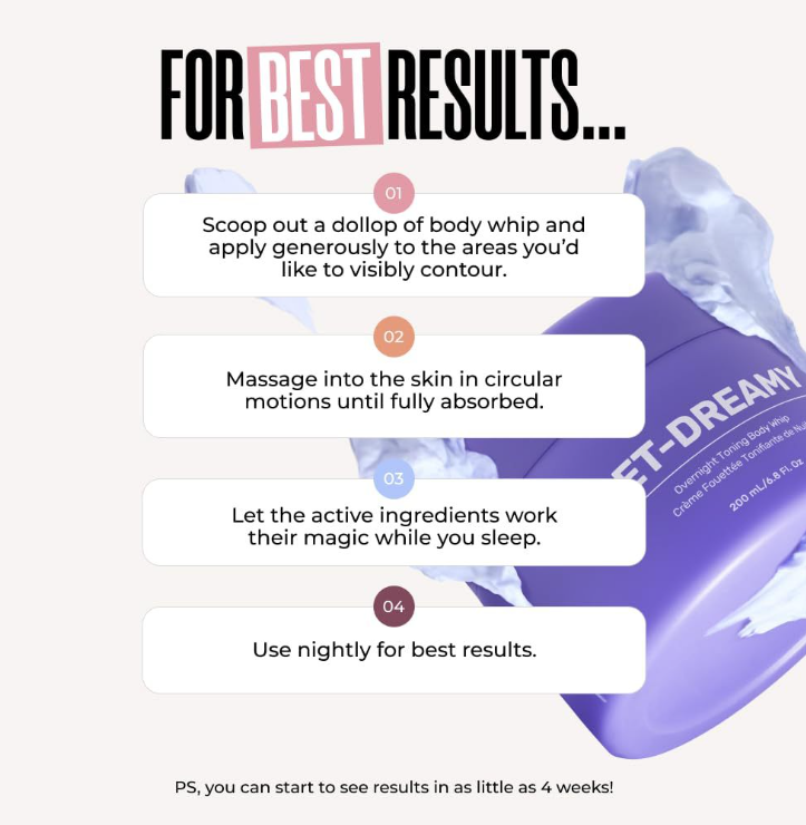 GET DREAMY - Overnight Toning Whip for Loose Skin (Clinically Proven)