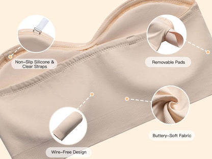 Non Slip Strapless Bra