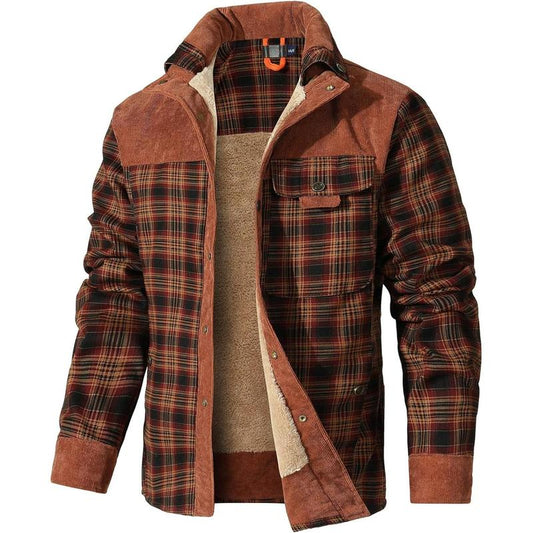Corduroy Sherpa Flannel Jacket