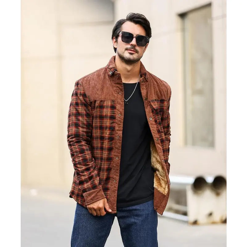 Corduroy Sherpa Flannel Jacket
