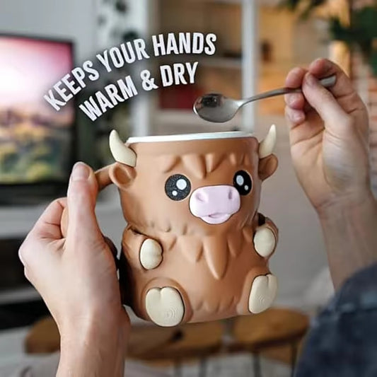 Highland Cow Ice Cream Pint Holder