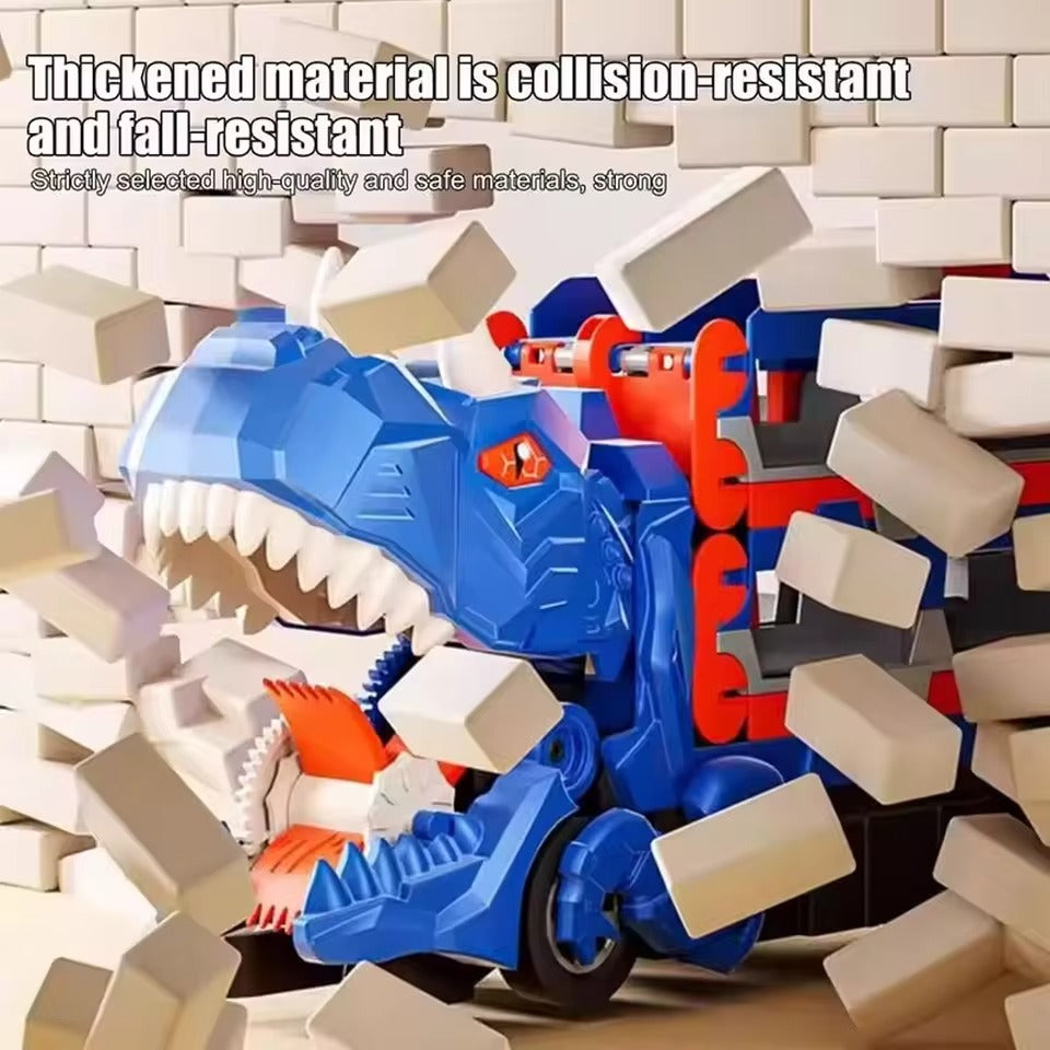 Dinosaur Truck Toy + 12 Racecars