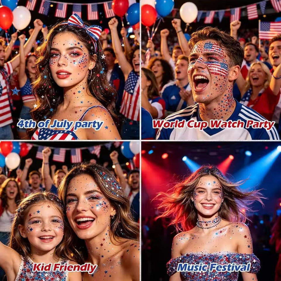 4th of July Glitter Stick