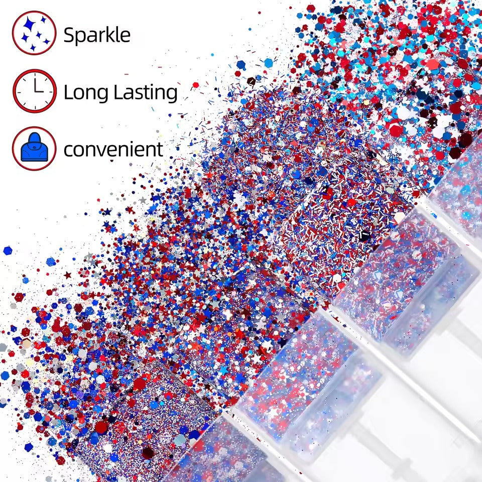4th of July Glitter Stick