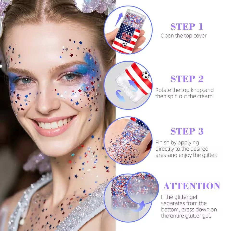 4th of July Glitter Stick