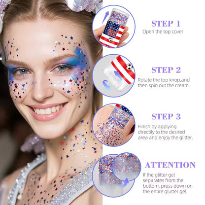 4th of July Glitter Stick